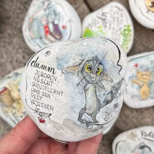 Dumm, jeboren 8 × 8 cm