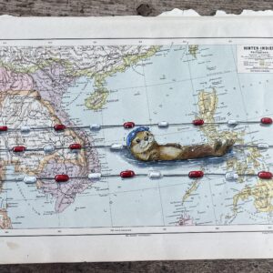 Treiben lassen – Otter auf alter Landkarte