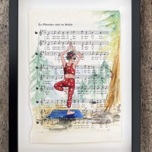 Ein Männlein steht im Walde – Yoga auf altem Notenblatt