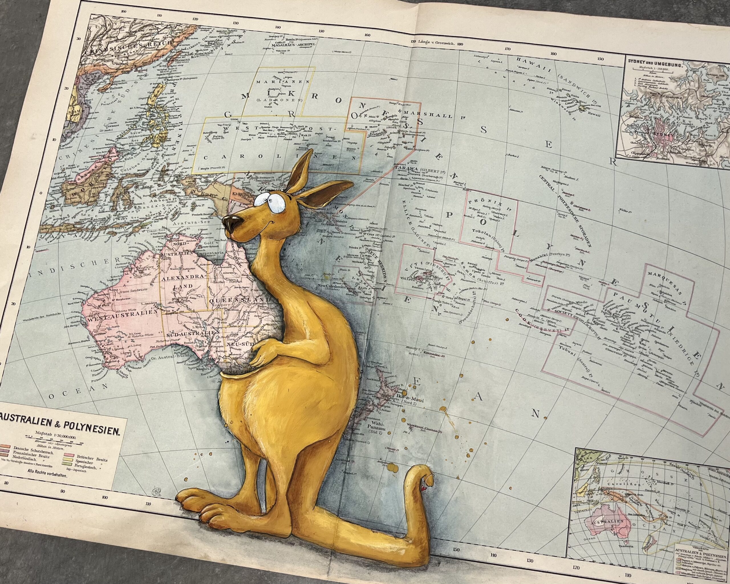 Australien im Sack72 x 52 cm